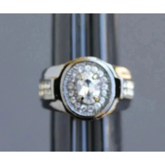 Vintage Art Nouveau Gaudy Victorian Cocktail Gemstone Ring Sz 6.5 - Picture 2 of 5